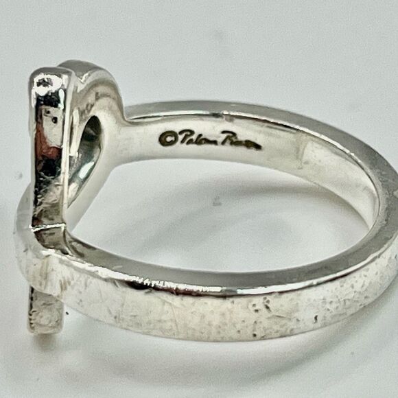 Tiffany & Co. Single Loving Heart Ring Paloma Picasso -529 Silver - Sz 6 - Picture 5 of 11